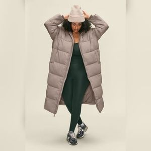 Girlfriend Collective Limestone Long Puffer Size M